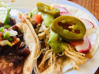 this is an image of a taco made by tacos bravo